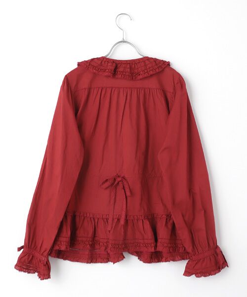 セール】 フリル使いオーバーブラウス （シャツ・ブラウス）｜PINK