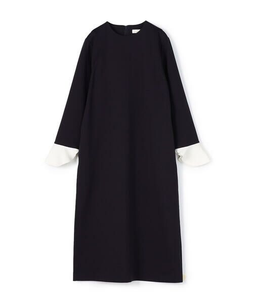 セール】 ニットコンビポンチ クルーネックワンピース （ミニ丈・ひざ