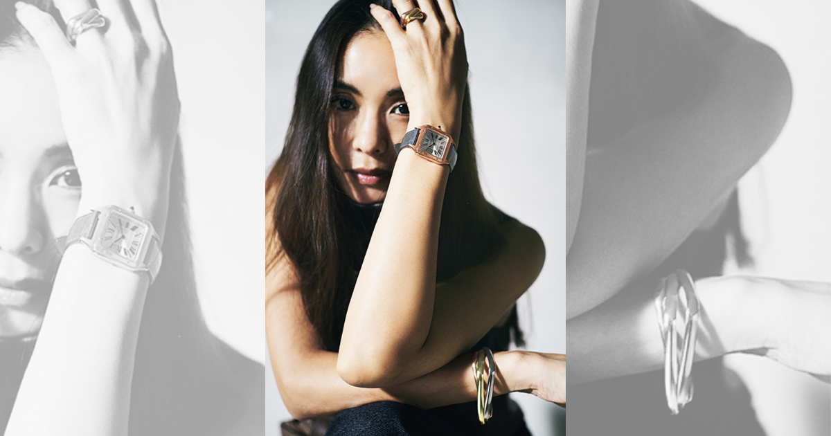 カルティエ】時計とトリニティは地金の色と“四角いフォルム”でリンク