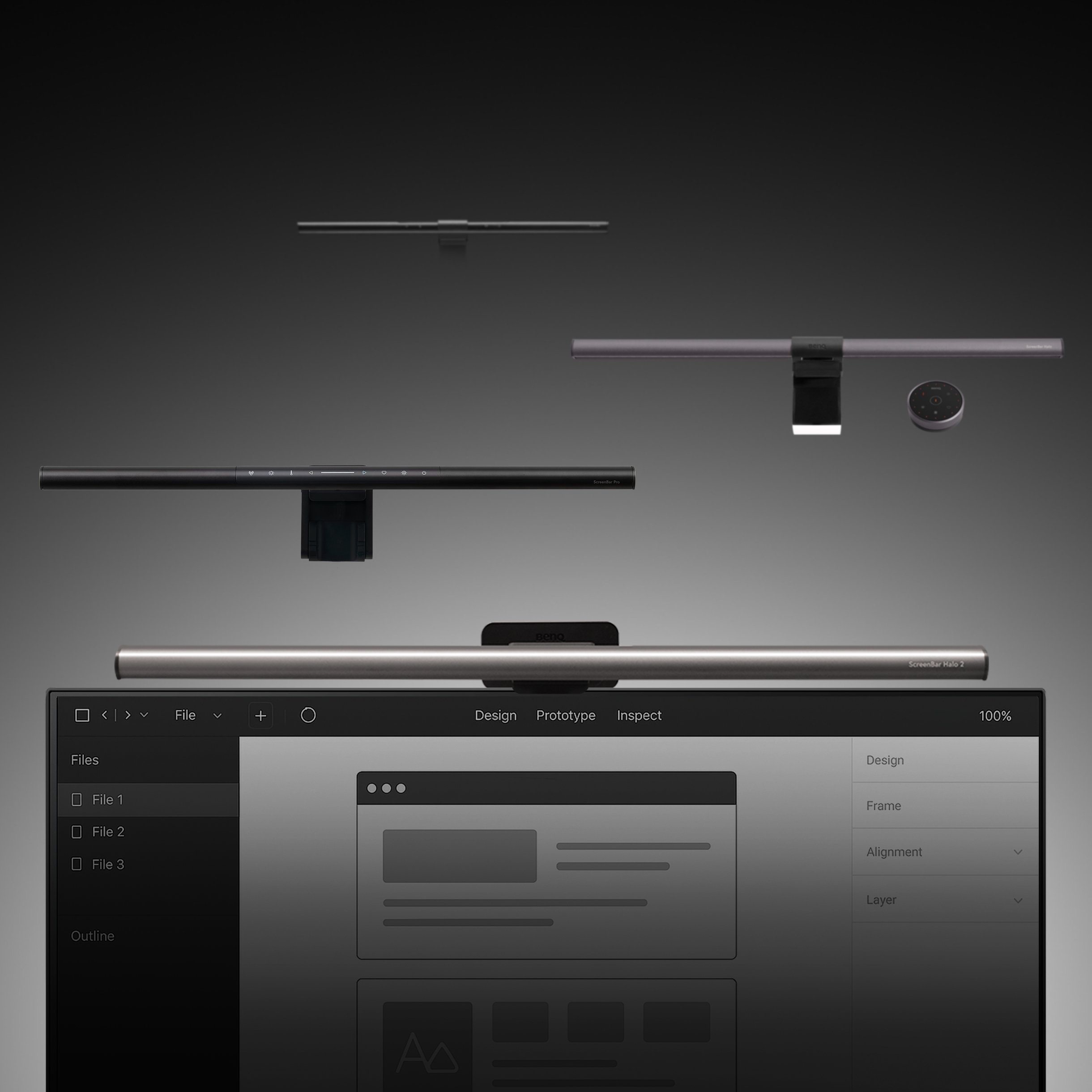 リモコン搭載モニターライト BenQ ScreenBar Plus | ベンキュージャパン