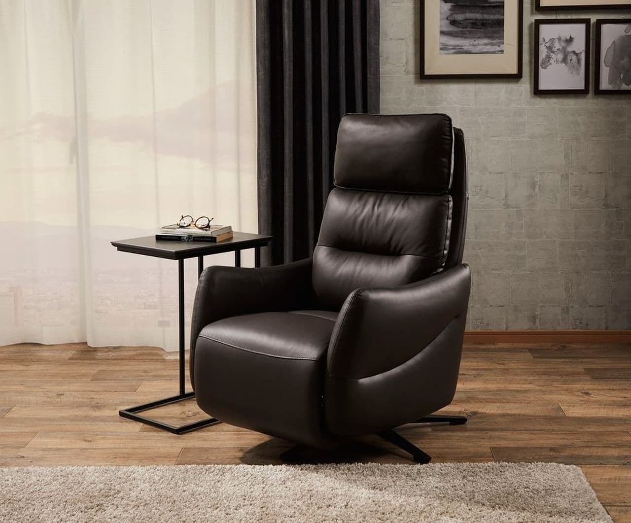 ニトリ 本革・電動リクライニングパーソナルチェア「LE01」好みの角度