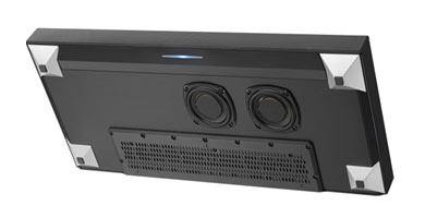 天面ガラスの台座型テレビ用サウンドシステム――ソニー「HT-XT1」：猫が