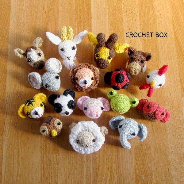 編みぐるみ♡動物さん達のブローチ - ハンドメイド雑貨CROCHET BOX