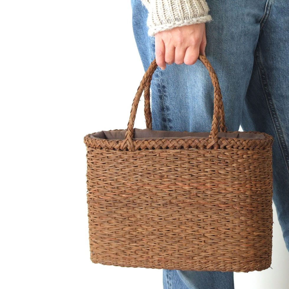 楽天市場】純国産 山葡萄かごバッグ 2mm超極細青海波編み : おまめ