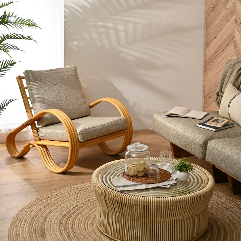 楽天市場】パーソナルソファ ラウンジチェア ロースタイル ラタン