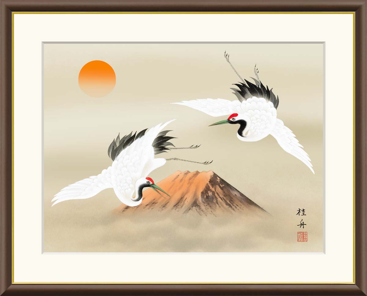 楽天市場】絵画 日本画 額入りアート 「高砂」 J4-D007 F8:61cm×49.5cm