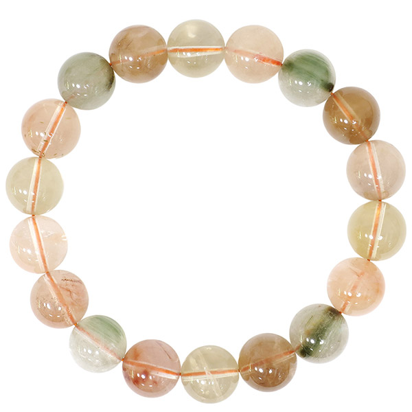 開運】 11.5mm 19cm 福禄寿 ブレスレット (メンズL、レディースLL