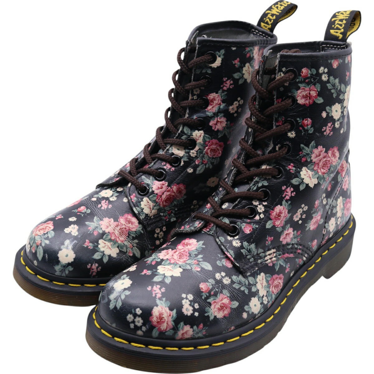古着 ドクターマーチン Dr.Martens 花柄 8ホールブーツ 5 レディース