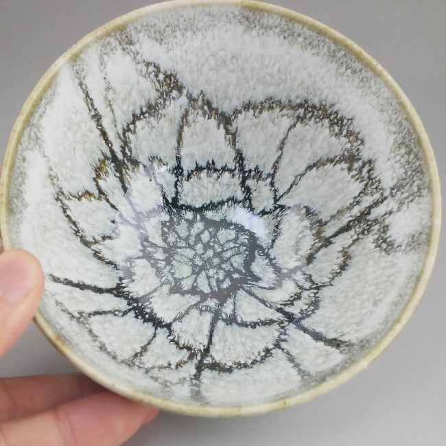 万華油滴天目茶碗 柳窯 - 京焼清水焼 松韻堂