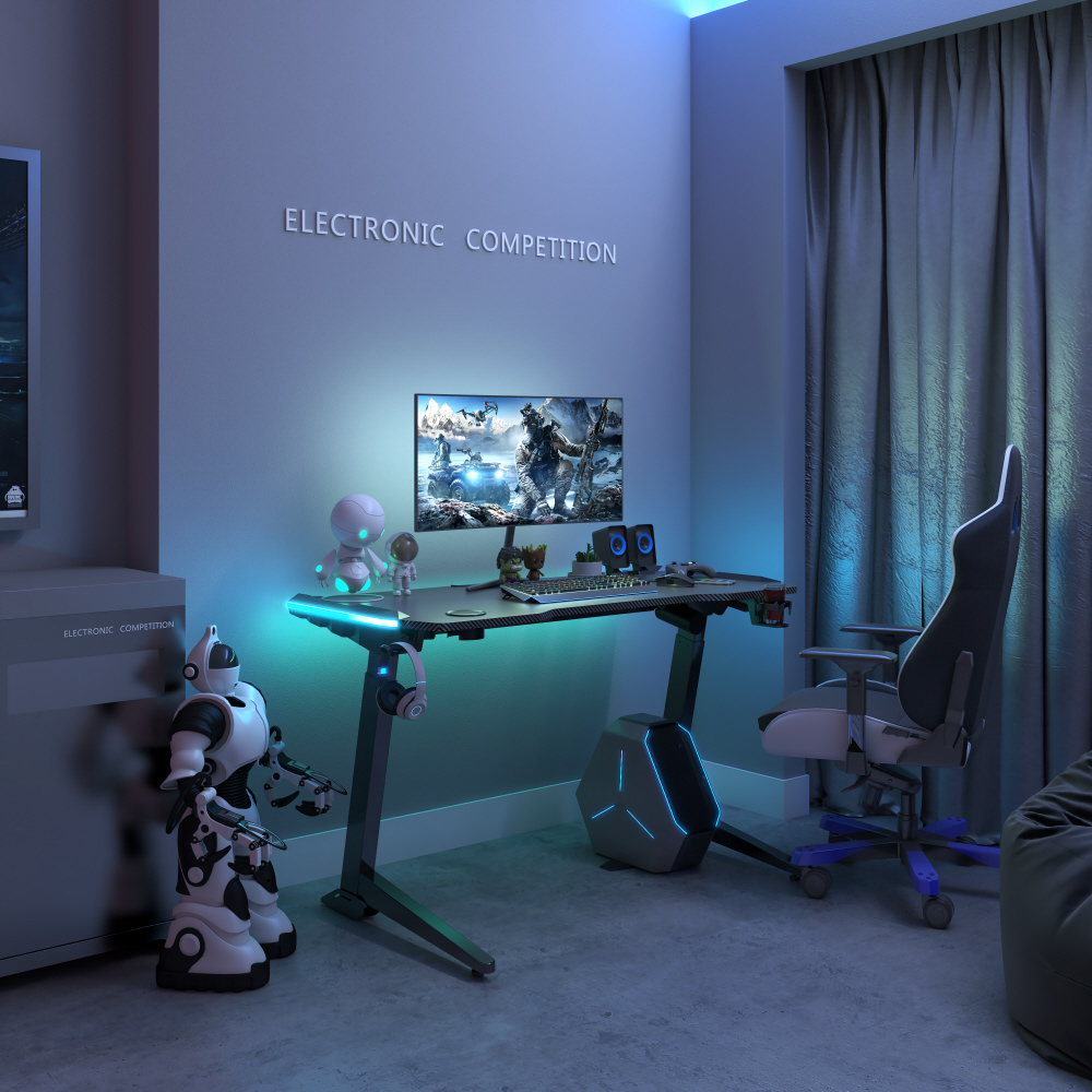 電動昇降 ゲーミングデスク [W1300xD600xH72～1210mm] GT2-JA｜の