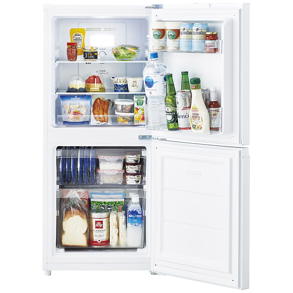 冷蔵庫 ホワイト OBBR-121A-W ［幅49.5cm /121L /2ドア /右開きタイプ