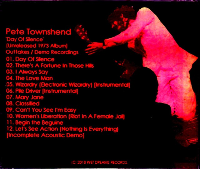 Pete Townshend ピート・タウンゼント/Unreleased Album 1973 Outtakes