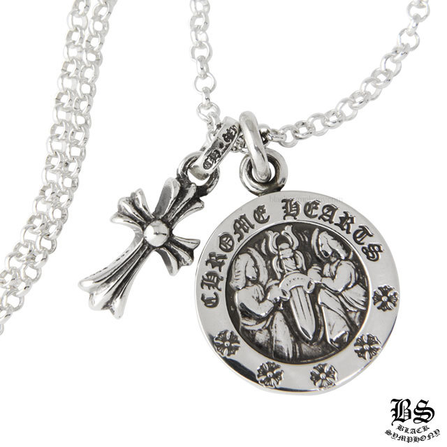 クロムハーツCHクロスベビーファットチャーム＆ロールチェーン20インチ