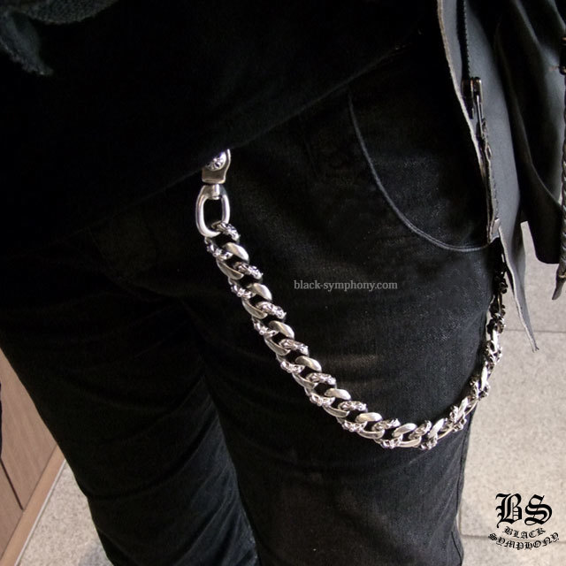 クロムハーツファンシーウォレットチェーンクロスロング2クリップ