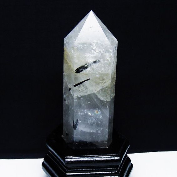 ヒマラヤ水晶 トルマリンルチル入り 六角柱[t627-6362]