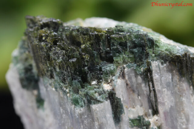 ピンク＆グリーントルマリン原石/ルベライトトルマリン(C376)