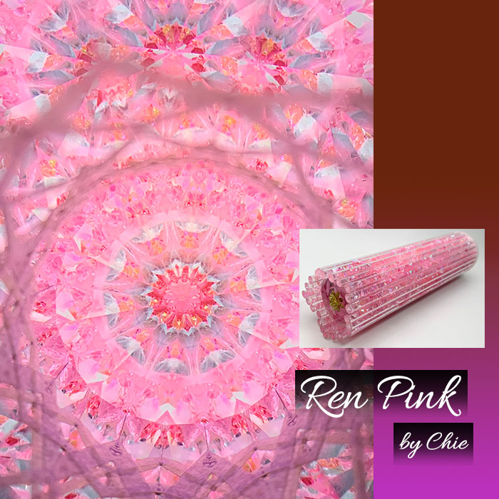 Chie「Ren ピンク」(CE6014)3ミラー・オイルタイプ 万華鏡専門店 鎌倉