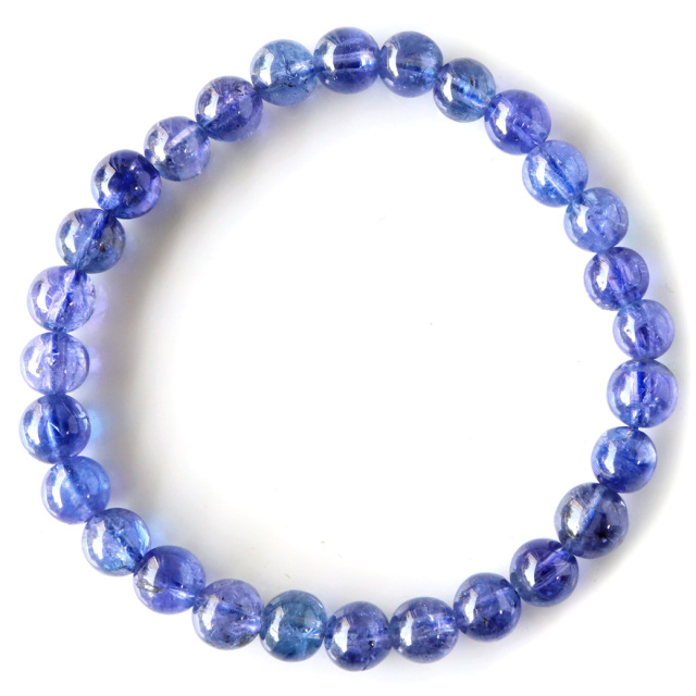 タンザナイト ブレスレットバイカラー AAAAA 8mm 鑑別書付き 12月