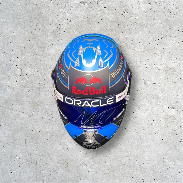 M.フェルスタッペン 直筆サイン入 2024年USGP 1/2ヘルメット F1グッズ