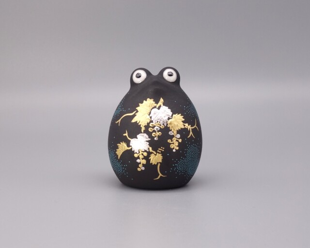 2.2号蛙 白金盛渦打青粒葡萄図（台・木札付） [ 三代 仲田錦玉 ]