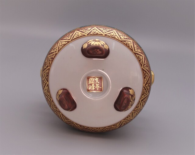 香炉（獅子蓋） 本金七福神 [ 中田錦峰 ]