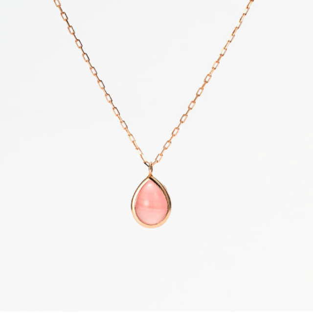 ネックレス K10ピンクゴールド 北海道産インカローズ(JLージュエルー