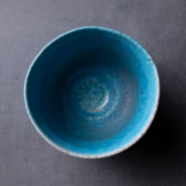 抹茶茶碗 |【共箱付】青茶碗 (SOY-203) 作家「山田想」