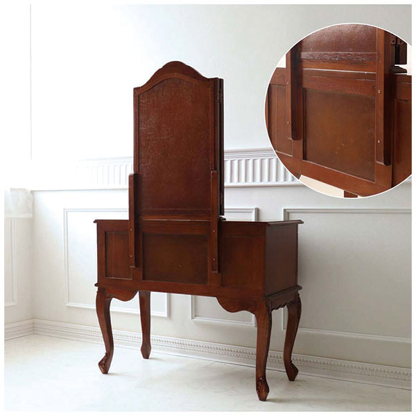 三面鏡ドレッサー(ブラウン)｜高級マホガニー家具VENECHIA｜おしゃれ