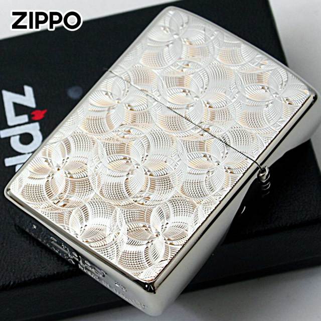 Zippo ジッポー アーマー グリッター 両面加工 ホワイトニッケル ARMOR