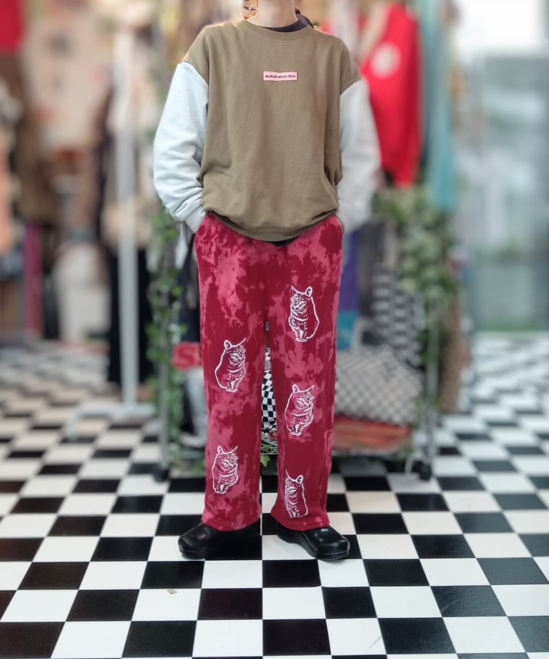 ssd cat タイダイブリーチ染め スウェットパンツ | SWIVEL SLUM DIVE