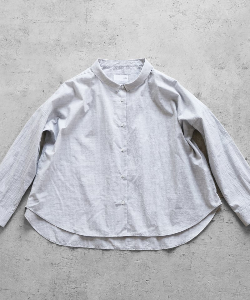 HUIS |コードレーンワイドブラウス（トップ糸グレー）【レディス】U102
