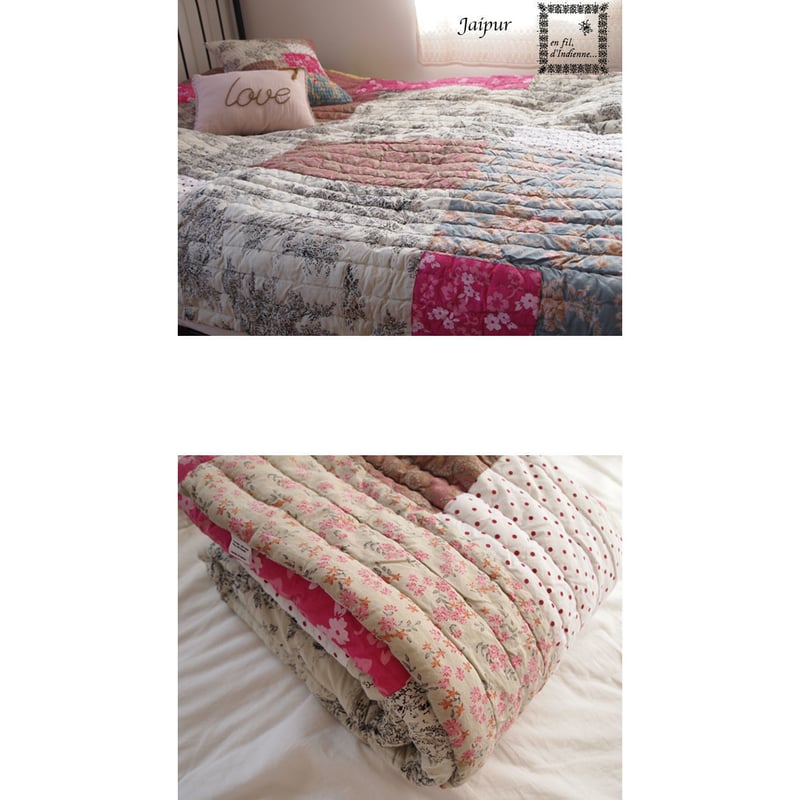 en fil d'Indienne オンフィルダンディエンヌ マルチキルトカバー