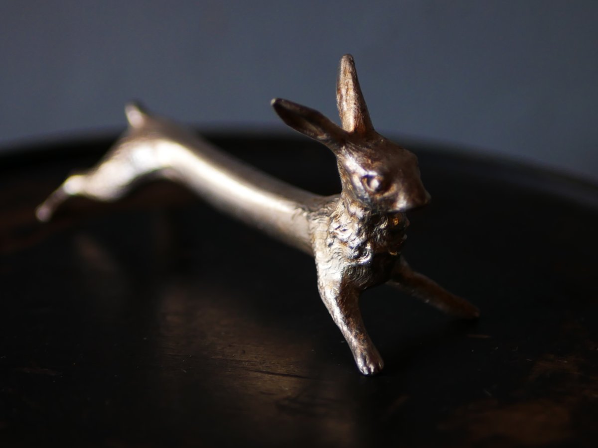 ウサギ カトラリーレスト フランスアンティーク ブロカントのある