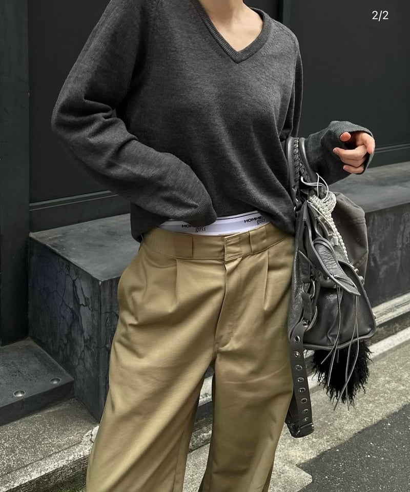 ok.soon×dickies wide chino pants(new beige) | o