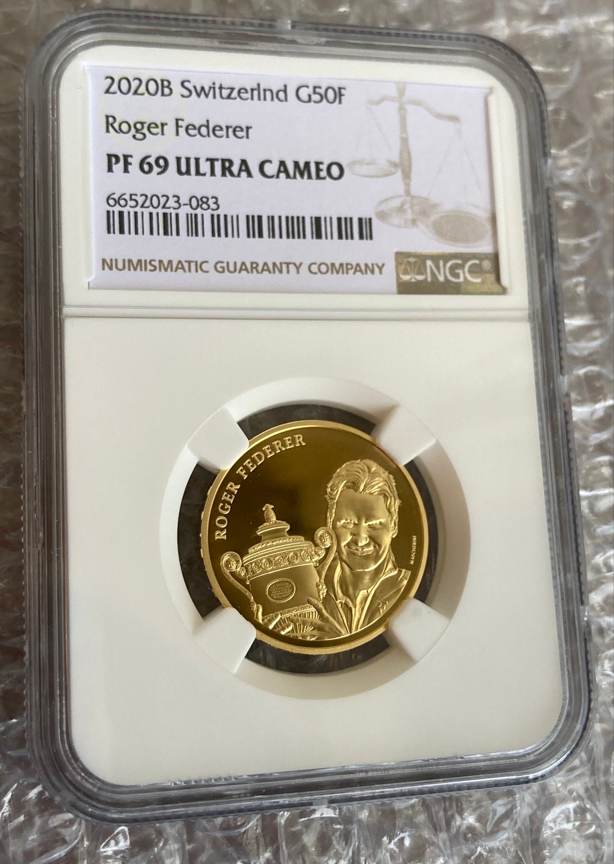 NGC鑑定PF69 ロジャーフェデラー 金貨 ゴールドコイン スイス連邦