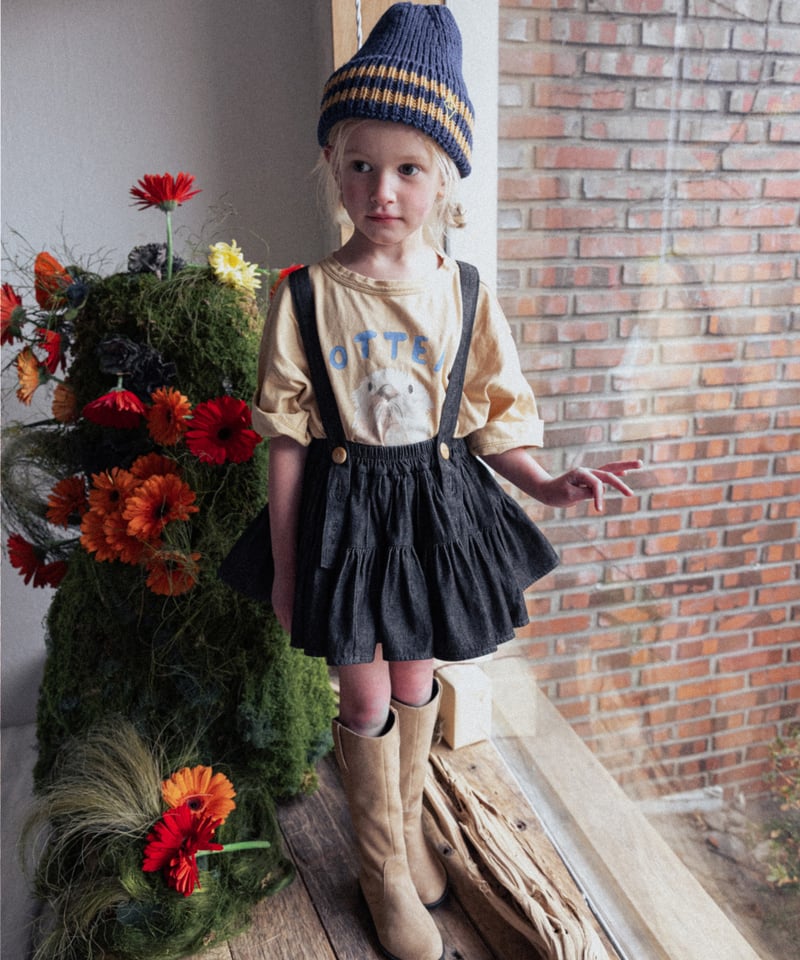 Wonny Ribbon / Black Denim Skirt | lisoro