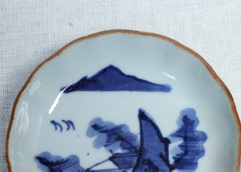 江戸幕末染付山水図小皿 | 吉祥寺PukuPuku