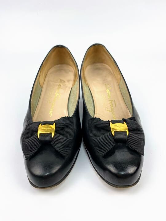 フェラガモ パンプス ヴァラ ブラック 6C 約23.5cm ヒール4.5cm | Baby