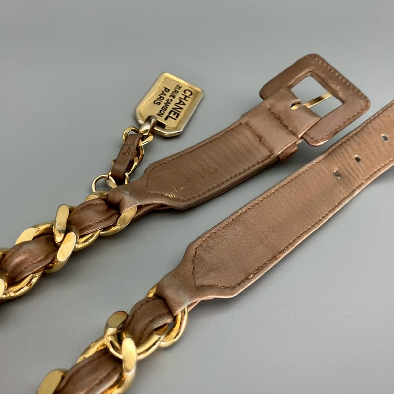 CHANEL (シャネル) ヴィンテージ 31 RUE CAMBON レザー チェーン ベルト