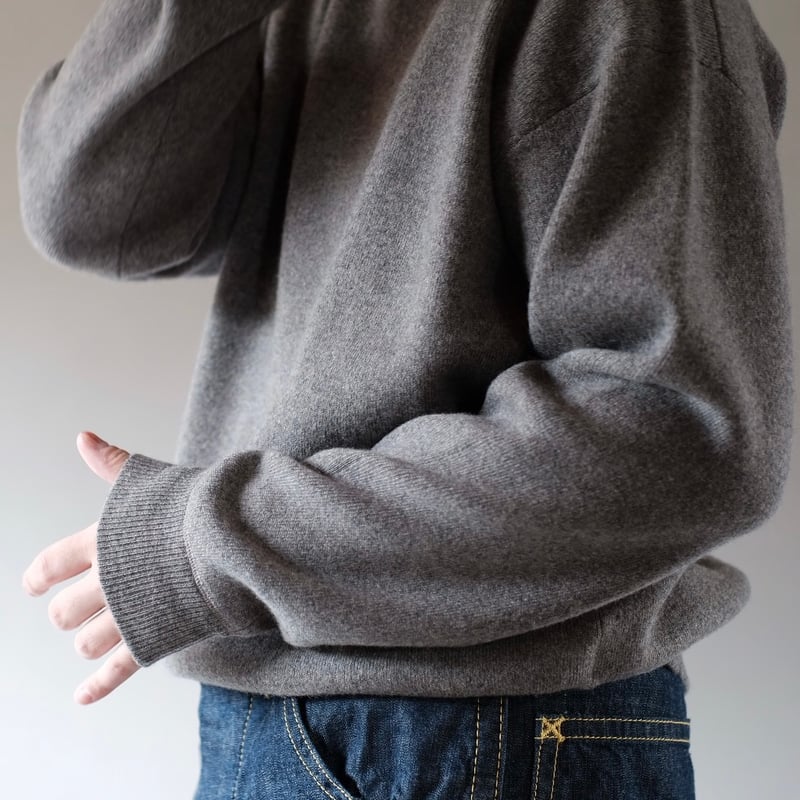 MEIAS / PURE CASHMERE SWEAT KNIT PO (T.MOCA) |