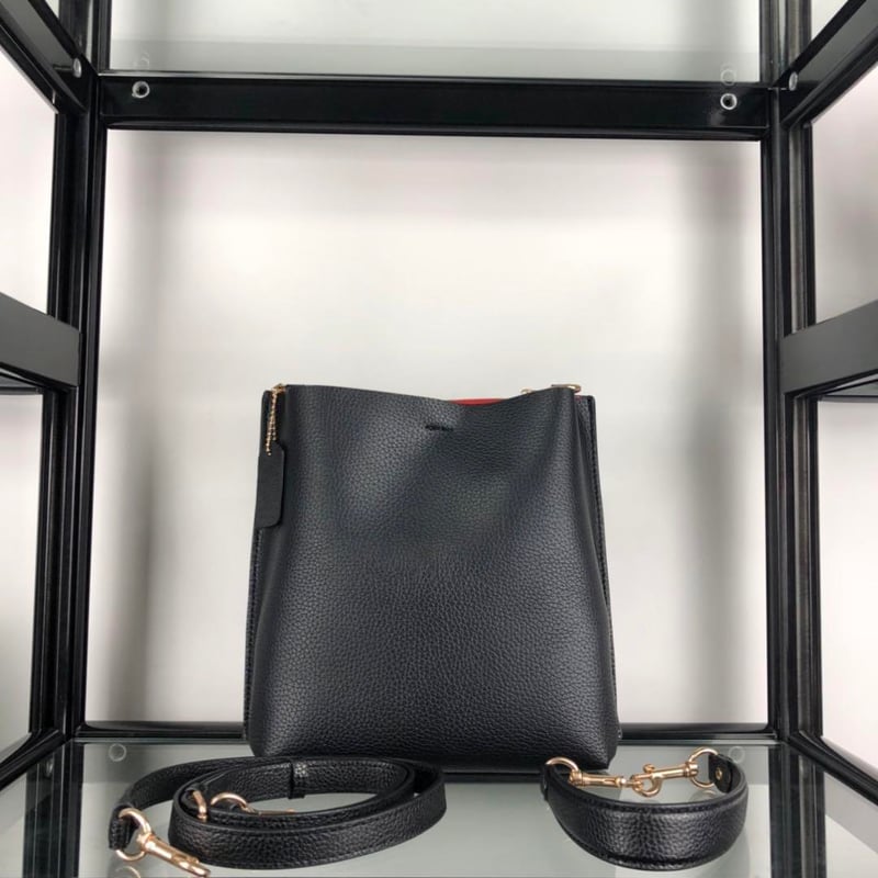 COACH ショルダーバッグ モリー バケット バッグ レザー ブラック