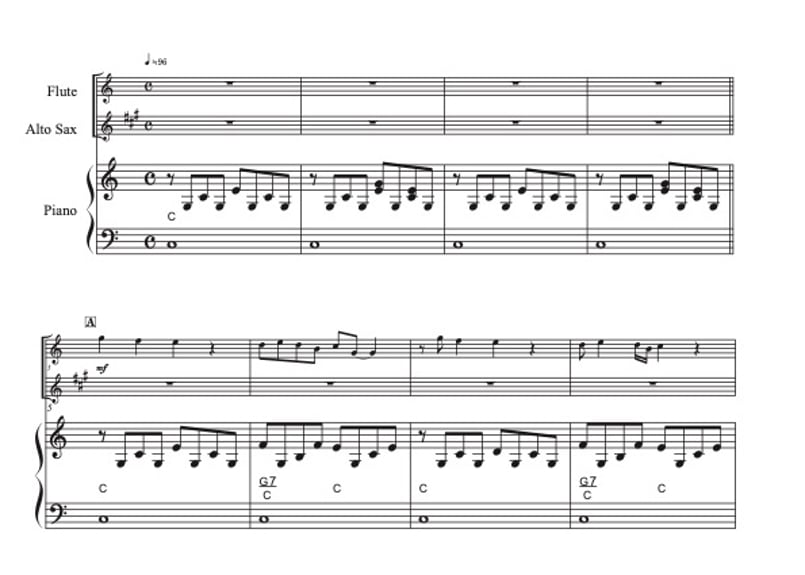 輝く未来』【豪華ピアノ伴奏譜付き!!フルート＆アルトサックス二重奏
