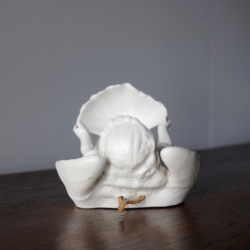 天使 ベニティエ 聖水盤 ビスク h26.3cm フランス アンティーク