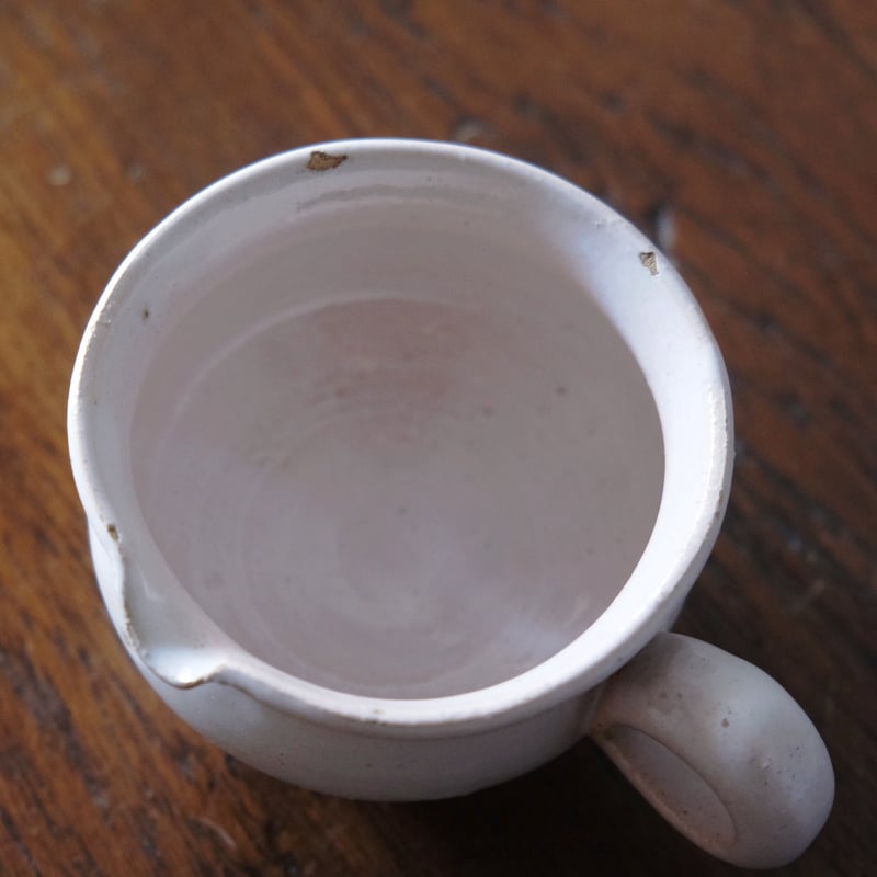 白釉 手つき 片口 カップ フランス アンティーク 0501653 | jinen_antique