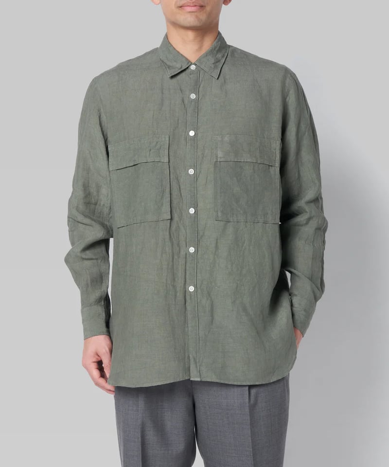 colon】CSH-4 – 1/60 Linen Cloth – Khaki / ダブルポ