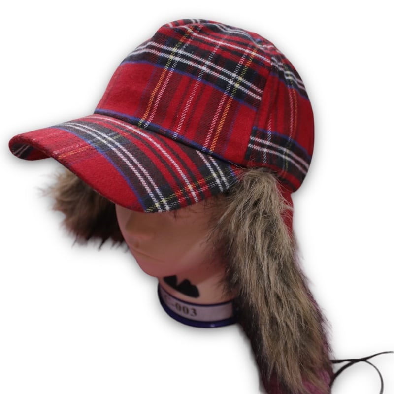 used ファー耳当て付きチェック柄キャップ | サントニブンノイチ原宿店