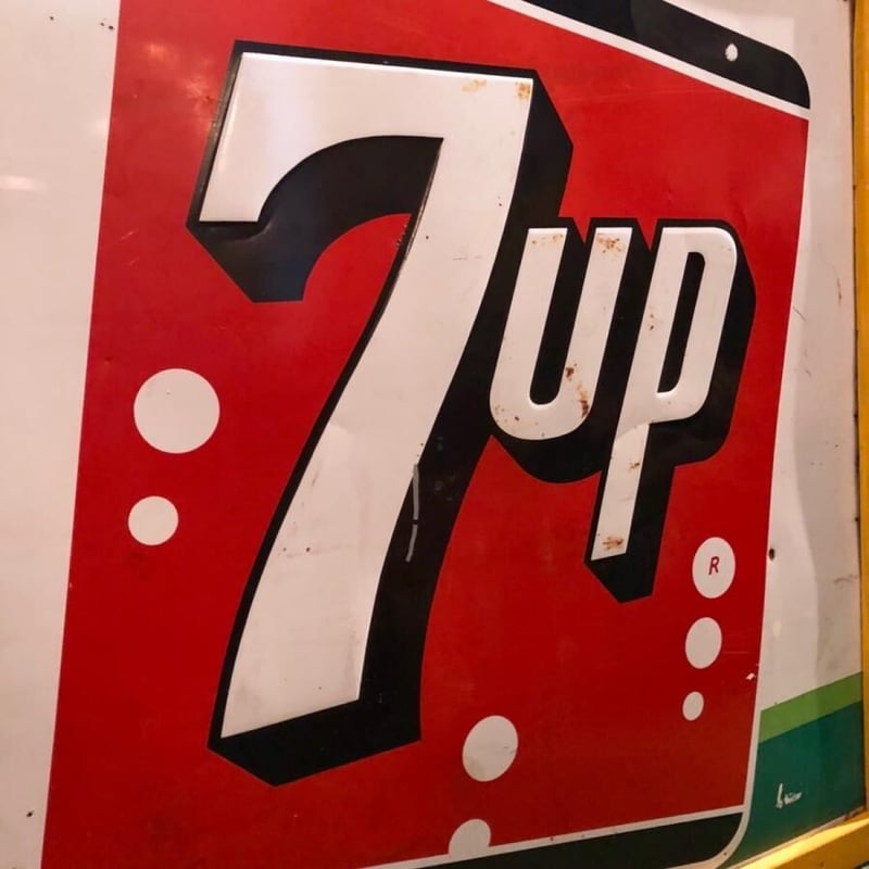 7up セブンアップ ヴィンテージ特大看板 1963年 | BigBear Online Store