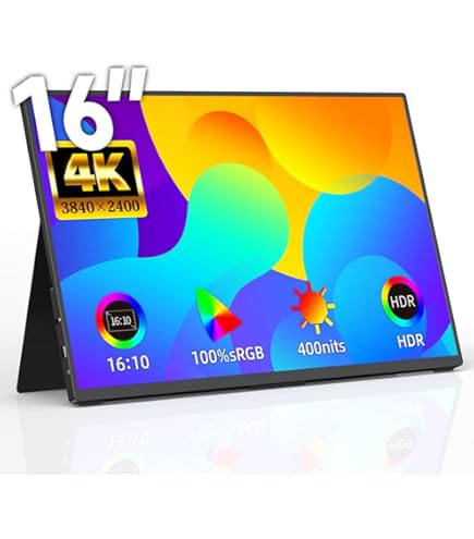 Amazon.co.jp: モバイルモニター CNBANAN 16インチ 4K解像度