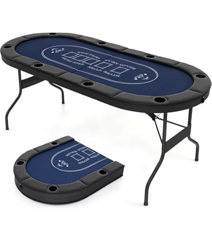 Amazon.co.jp: ポーカーテーブル 8人用 折りたたみ 幅182x奥行82x高さ