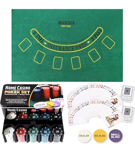 Amazon | ポーカーセット 11gチップ200枚+数字貼紙付き+シルバーケース